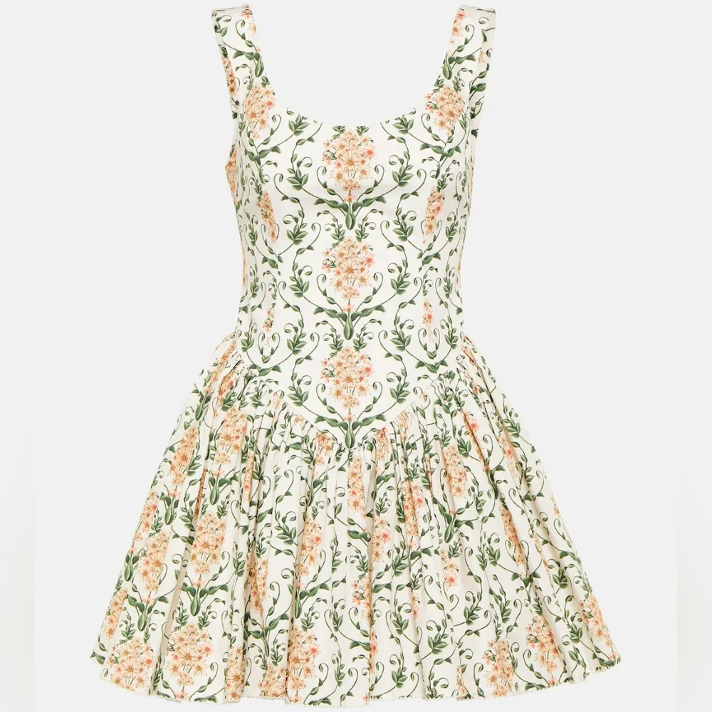 AGUA BY AGUA BENDITA Pluma floral corset cotton dress - Picture 5 of 13